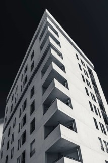 Architecture and buildings in Black and White of Toulon, France