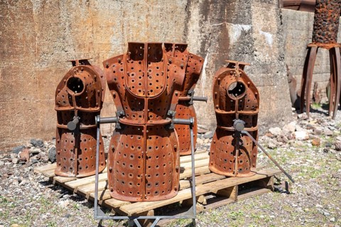 Birmingham, Alabama - Artwork being produced at the Sloss Metal Arts Program in the Sloss Furnaces