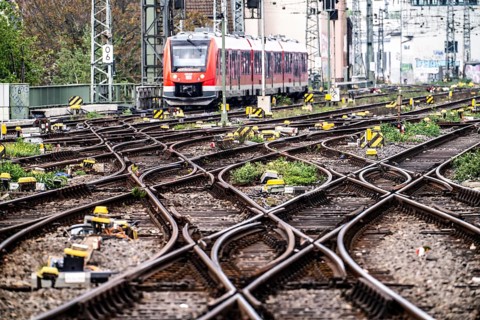 Railway line between Cologne Central Station and Cologne-Hansaring Station, track system, North