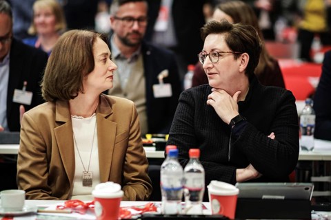 (L-R) Katarina Barley und Klara Geywitz, Bundesministerin fuer Wohnen, Stadtentwicklung und