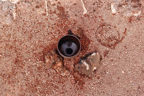 Pipe in fissure, demonstration for tourists, volcanic activity, steam geyser, fire mountains of