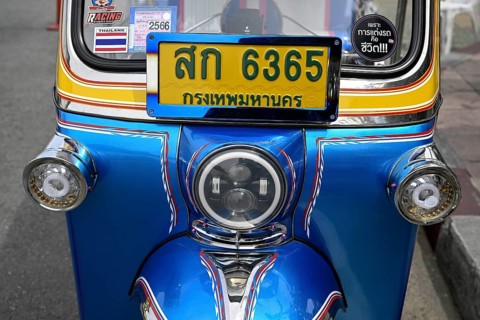 Tuktuk taxi, detail, Bangkok, Thailand