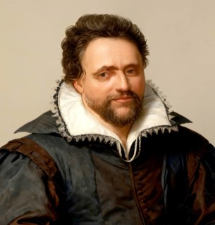 Portrait of Ben or Benjamin Jonson, 1573 - 1637, an English poet and playwright