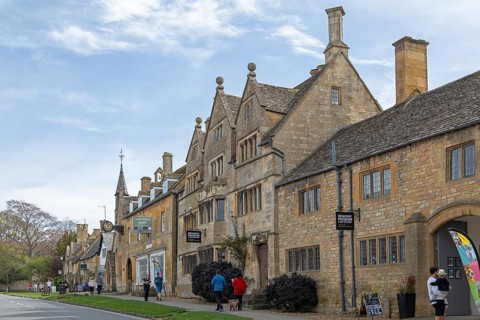 Honey-coloured houses, Museum, High Street, Broadway, Worcestershire, The Cotswolds, England, Great