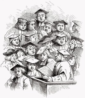Studenten, 18. Jahrhundert, University of Oxford, Oxford, England, Vereinigtes Königreich