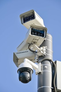 Surveillance cameras, Wiesbaden, Hesse, Germany