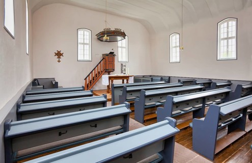 Huguenot church Kelze, Hofgeismar, Weserbergland, Hesse, Germany
