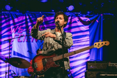 Chris Cain, bassist of We are Scientists live on Europe 2025 Tour at the Columbia Theatre in Berlin