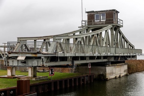 Meiningenbrücke, connection on Fischland-Darß-Zingst, Vorpommersche Boddenlandschaft National Park,