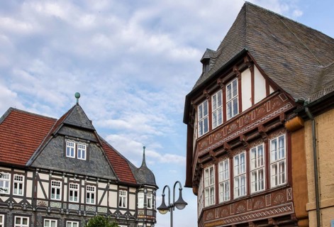 Old town Goslar, half-timbered houses, 06.08.2014., Goslar, Lower Saxony, Germany