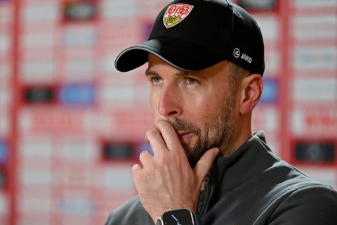 Press conference PK Coach Sebastian Hoeneß VfB Stuttgart MHPArena, MHP Arena Stuttgart,