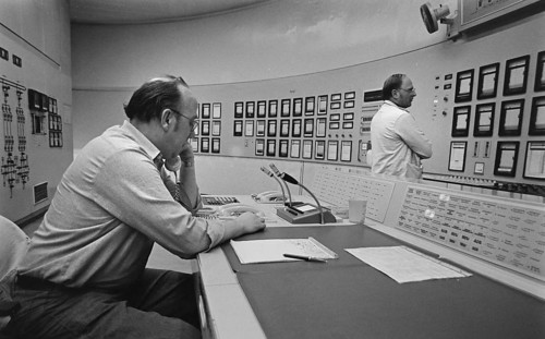 Essen, DEU, 16.11.85 - Zollverein coking plant, control center. The coking plant was discontinued