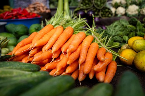 Carrot vegetables displayed for sell