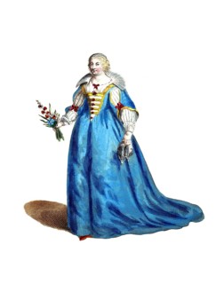Historical clothing, fashion over time, Maria de Medici, born 26 April 1575, died 3 July 1642, was