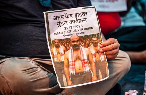 Drivers affiliated with Ola, Uber, and Rapido, under the banner of the Assam State Drivers' Union