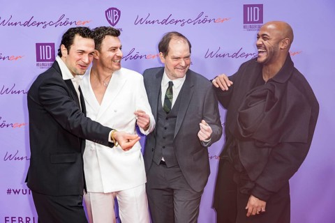 Samuel Schneider, Friedrich Mücke, Godehard Giese and Malick Baür at the premiere of the film