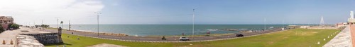 San Felipe de Barajas Castle, city wall, panorama, Cartagena, Colombia
