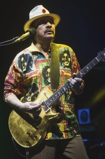Carlos Santana, singer and guitarist of Santana live on Oneness Tour 2025 at the Uber Arena in