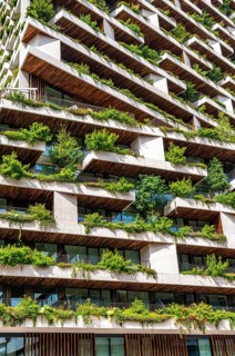 Wonderwoods residential tower, one of 2 green buildings, in Utrecht in the new Healthy Urban