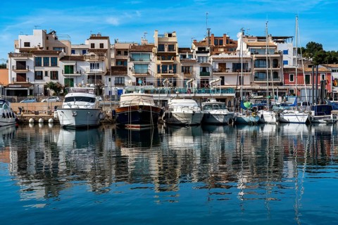 The harbour town of Portopetro, on the south-east coast, Majorca, Spain