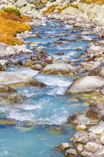 Glacier stream from the Moiry glacier, Val d'Anniviers, Valais Alps, Canton Valais, Switzerland