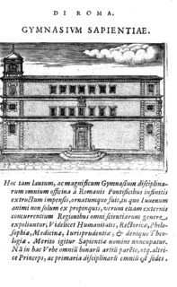 La Sapientia, La Sapienza University, Rome, Italy, Historical, digitally enhanced reproduction from