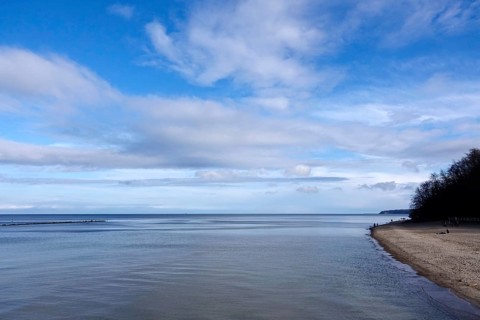 On the Baltic Sea coast near Sellin, Rügen, Mecklenburg-Western Pomerania, Germany