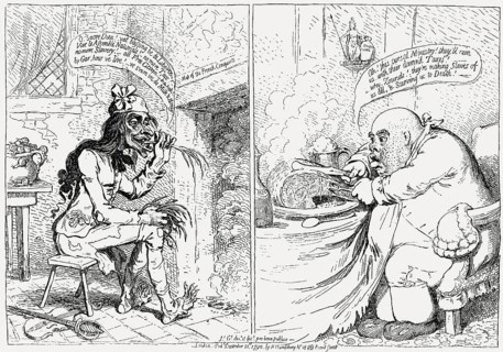 French Liberty and British Slavery, caricature by James Gillray, 1792