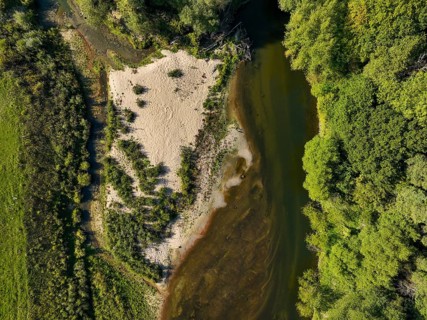 Datteln, North Rhine-Westphalia, Germany - Lippe, river and floodplain development of the Lippe
