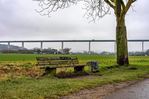 The Mintarder Ruhr Valley Bridge, A52 motorway bridge between Essen and Düsseldorf, longest steel