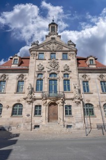 Late Baroque town hall, built between 1744 and 1747, Ellingen, Middle Franconia, Bavaria, Germany