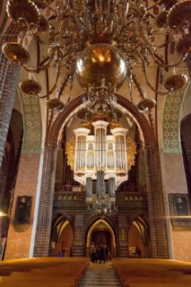The organ of the Schleswig Cathedral, Schleswig, Schleswig-Holstein, Germany