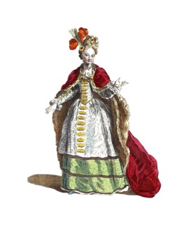Historical clothing, fashion over the course of time, clothing of the Queen of Poland and Electress