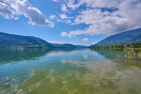 Lake, Sky, Clouds, Summer, Steindorf am Lake Ossiach, Lake Ossiach, Carinthia, Austria