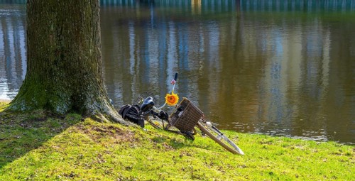 Bicycle is located on the banks of the Spree, Berlin, Germany