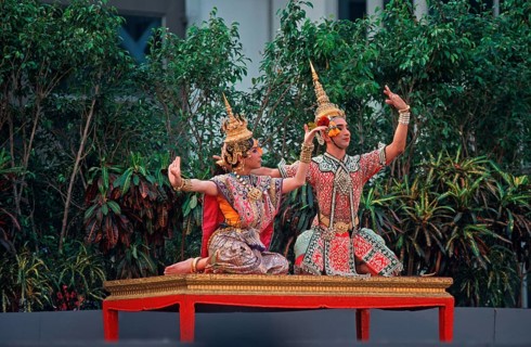 Thai drama performance, Bangkok, Thailand, December 2002, vintage, retro, old, historical