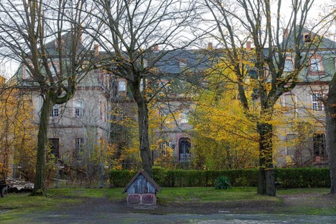 Neusorge Castle is a decaying baroque castle complex in the Zschöppichen district of Mittweida in
