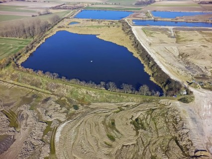 Offstein sewage ponds, ponds of a sugar factory in Rhineland-Palatinate, bird sanctuary, Offstein