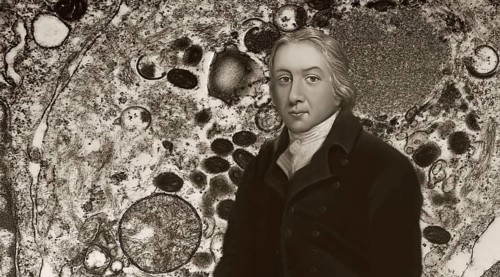 Edward Jenner, 1749-1823, English physician and scientist, digitally restored, with Orthopoxvirus