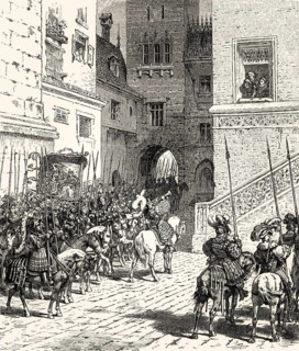 ACT IV., Sickingen's Troops at Heilbronn, Scene from Götz von Berlichingen by Johann Wolfgang von