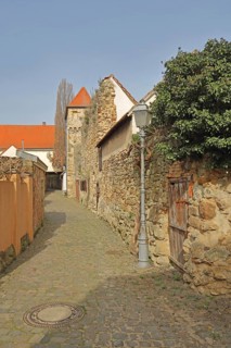 Historic city wall with rooster tower, city fortification, city tower, Südliche Ringstraße,