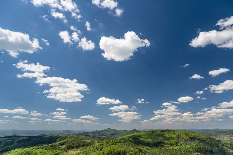 Cloudy sky over the Lusatian Mountains, Czech Republic, May 20224