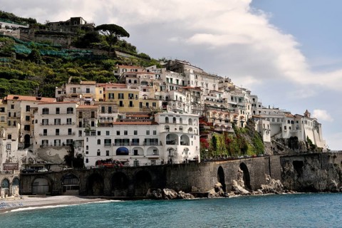 View of Amalfi, Amalfi Coast, Costiera Amalfitana, Province of Salerno, Campania, Italy