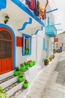Traditional houses, Mandraki, Nisyros Island, Dodecanese Islands, Greece