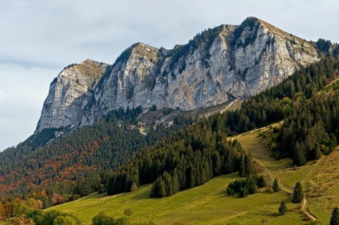 Montagne des Mémises mountain range, Bernex, Chablais, Savoy Alps, Haute Savoie, France