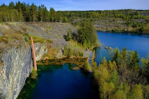 Lehesten Slate Park, industrial monument, technical monument, former slate quarry, Staatsbruch