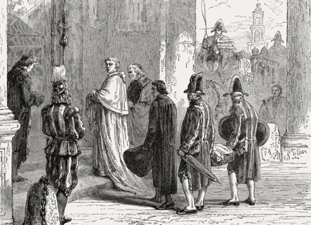 A cardinal entering the Vatican, Vatican City, Rome, Italy, 19th Century