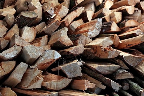 Firewood, logs, split