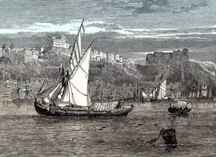 Historical view of Porto, 18th century, From British Battles on Land and Sea, by James Grant