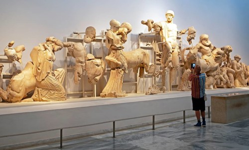 Statues of the Temple of Zeus in the Museum of the Archaeological Site of Olympia, UNESCO World